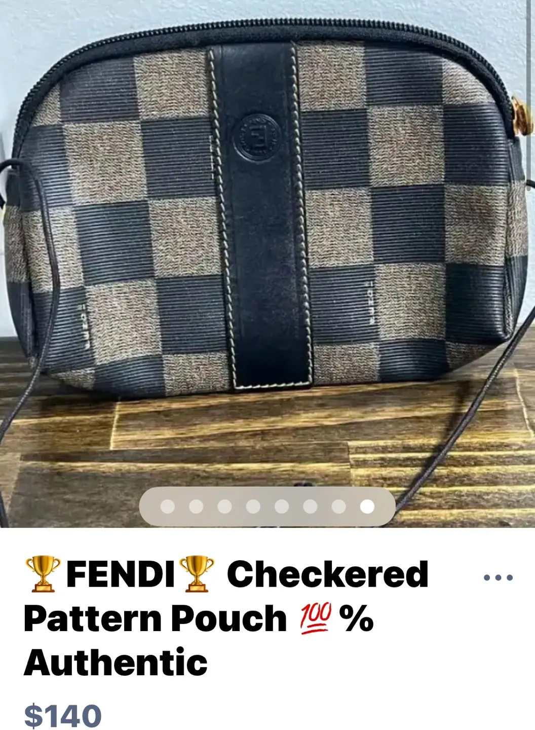 🏆FENDI🏆 drawstring side pouch 💯%AUTHENTIC image indicator(3)