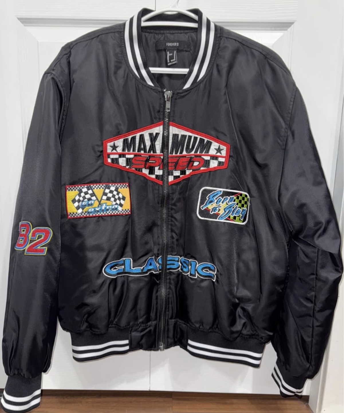 Forever 21 Black Bomber Jacket