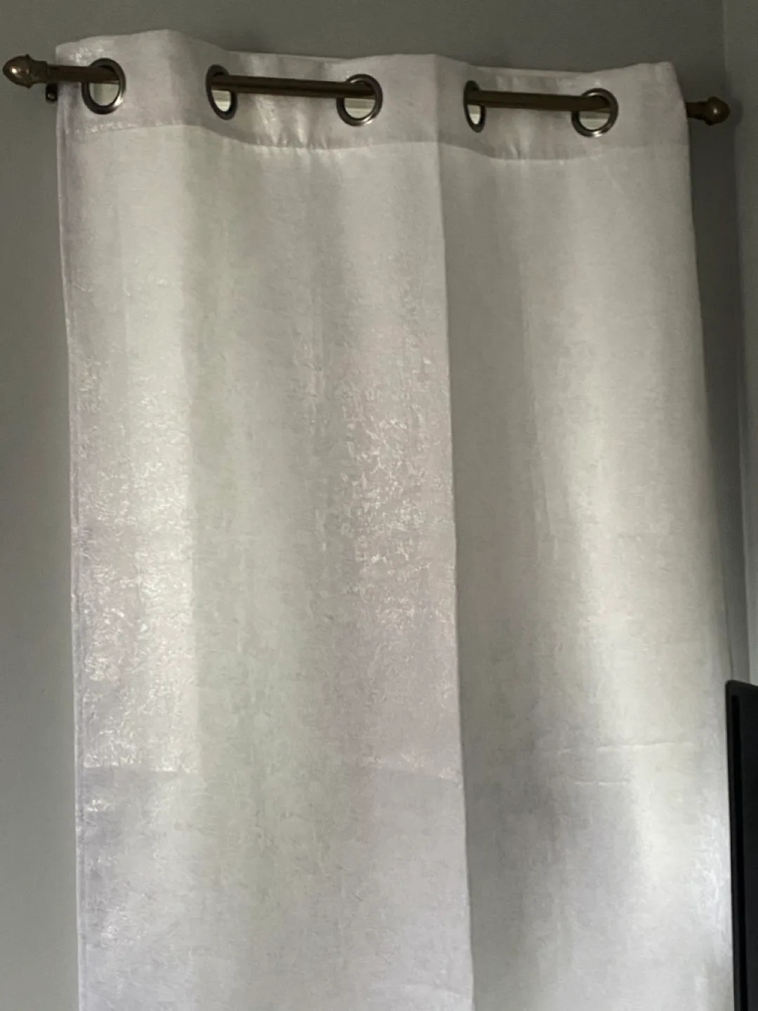 1 Panel Decorative Long White/silver Curtain! image indicator(3)