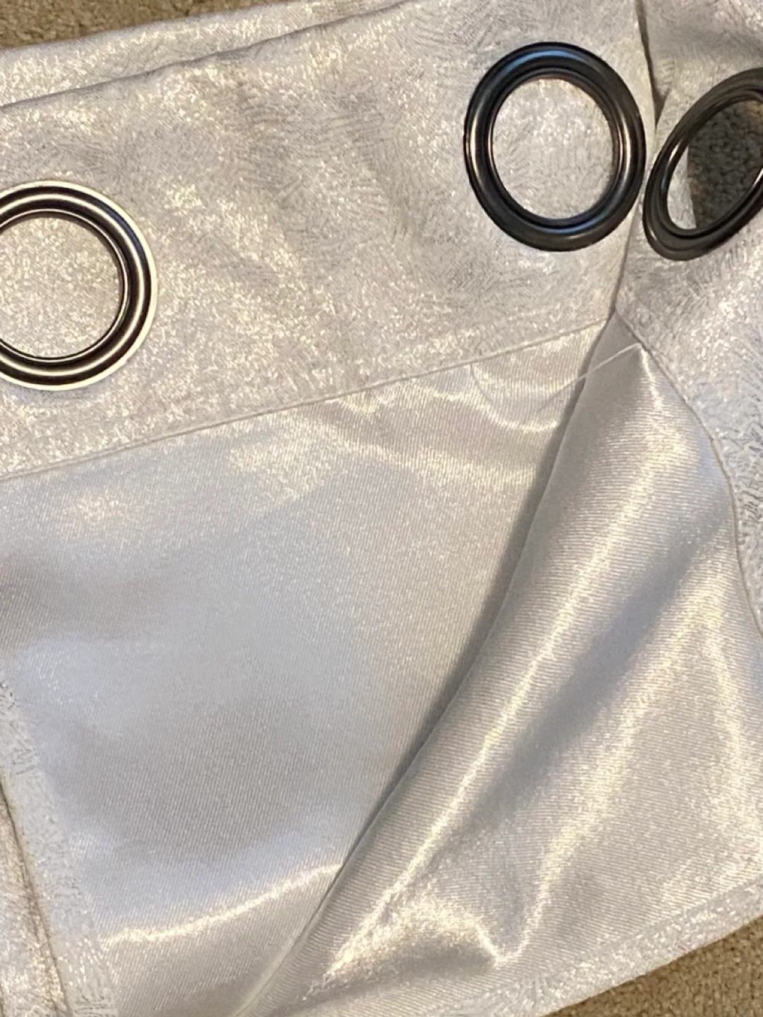 1 Panel Decorative Long White/silver Curtain! image indicator(5)