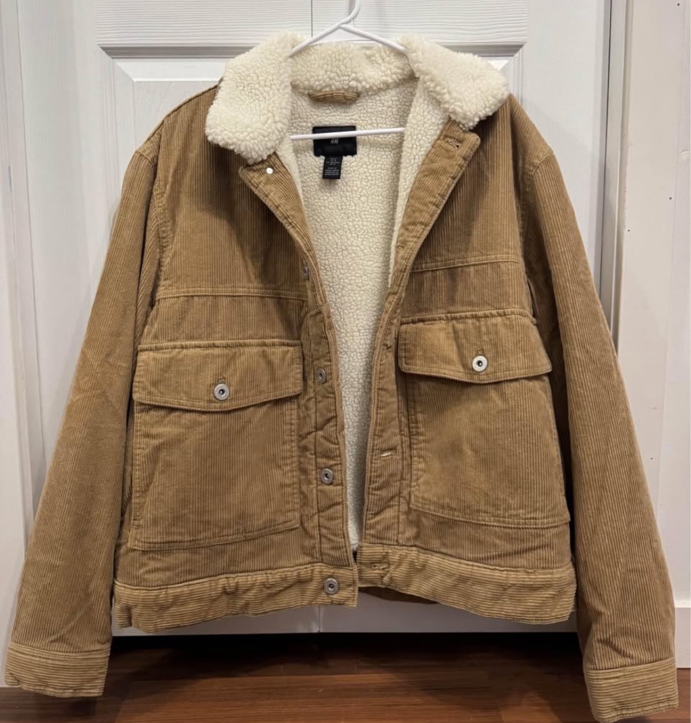 H&M Corduroy Jacket with Sherpa Lining