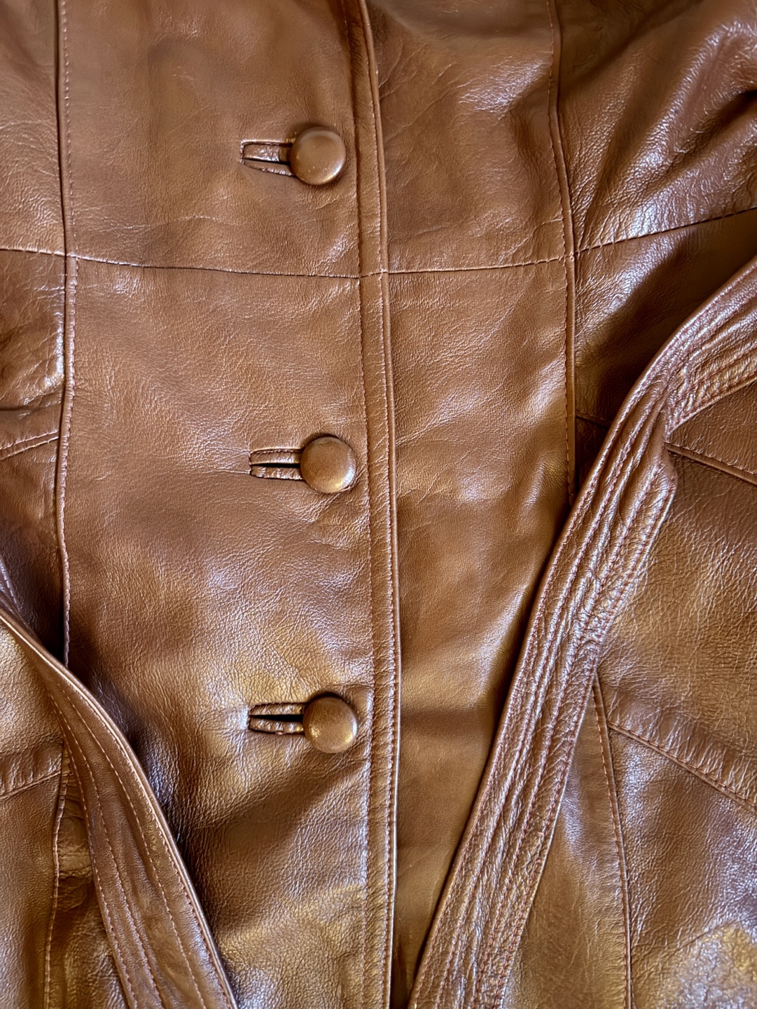 Vintage 1970s Brown Leather Jacket - photo 3