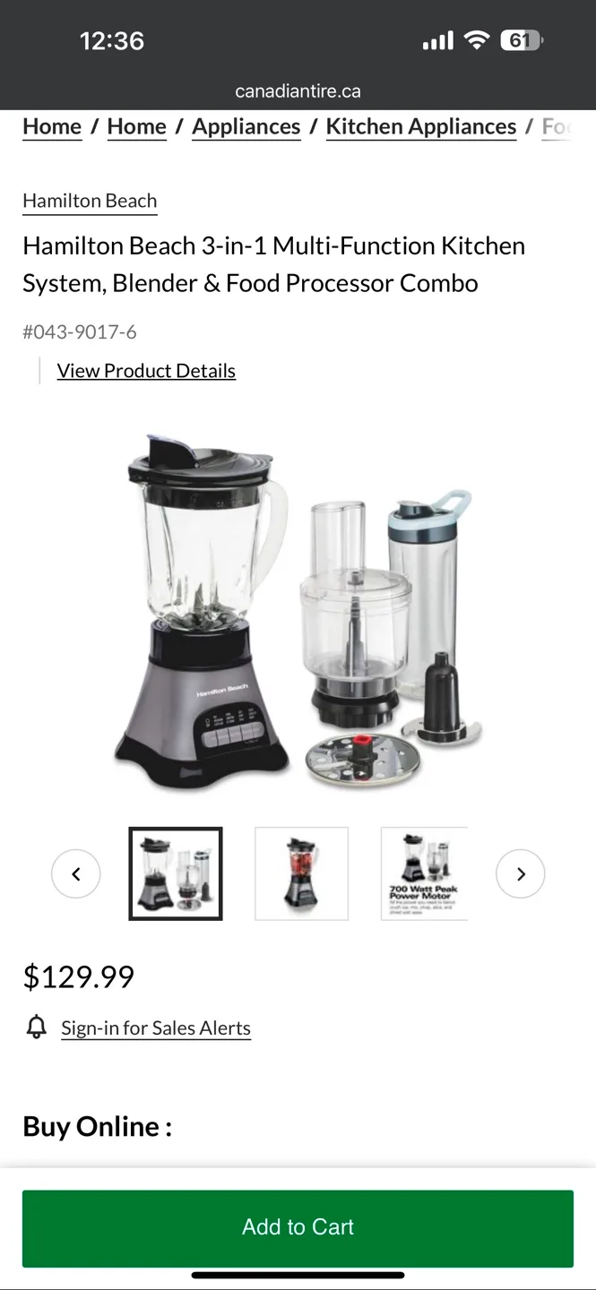 Hamilton Beach 3-in-1 Multi-Function Kitchen System thumbnail