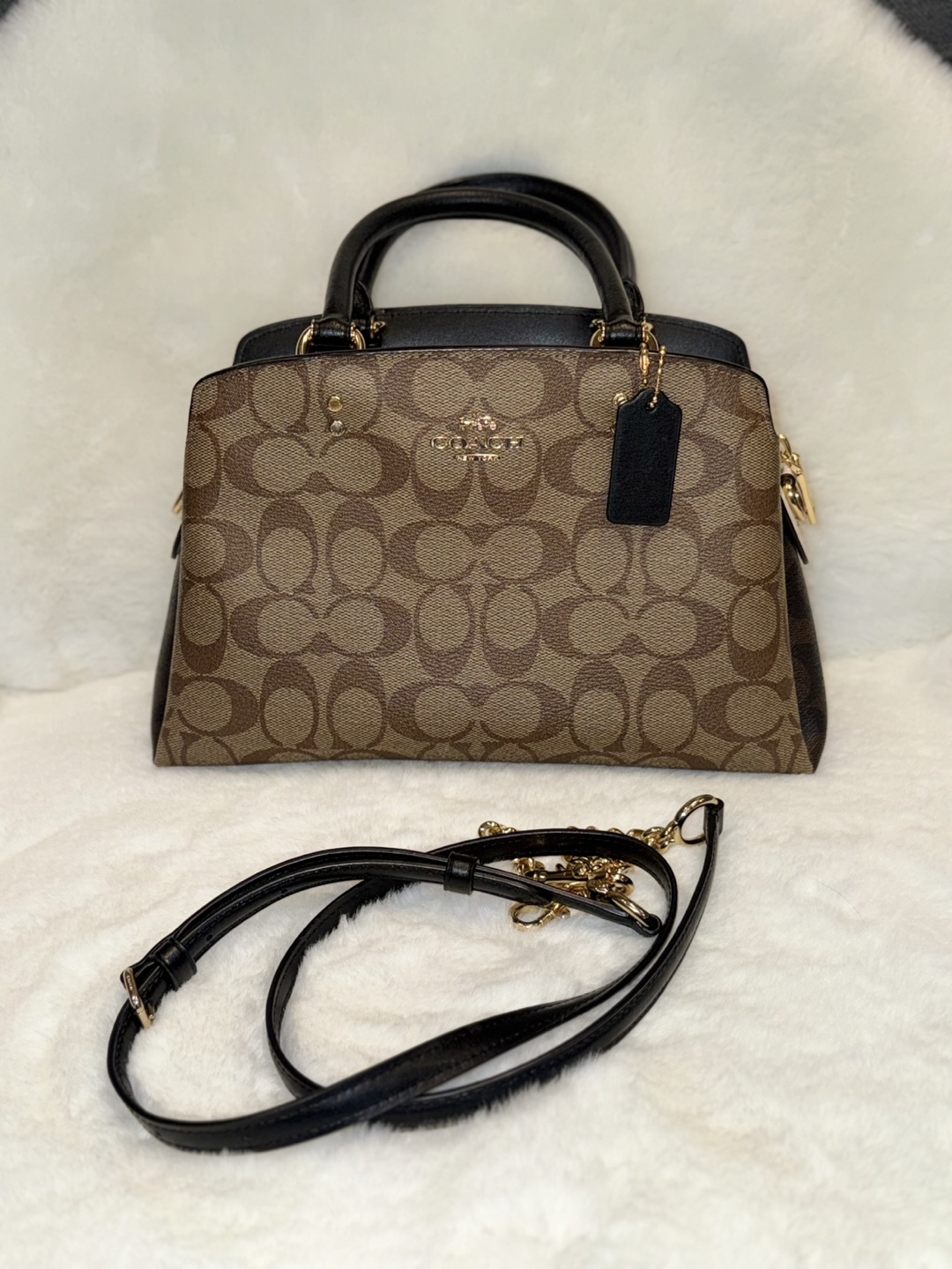 Coach Signature Leather Top Handbag & Wallet - photo 2