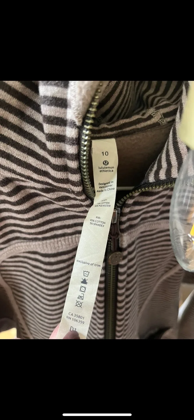 Lululemon Striped Zip Up Hoodie 10 image indicator(2)
