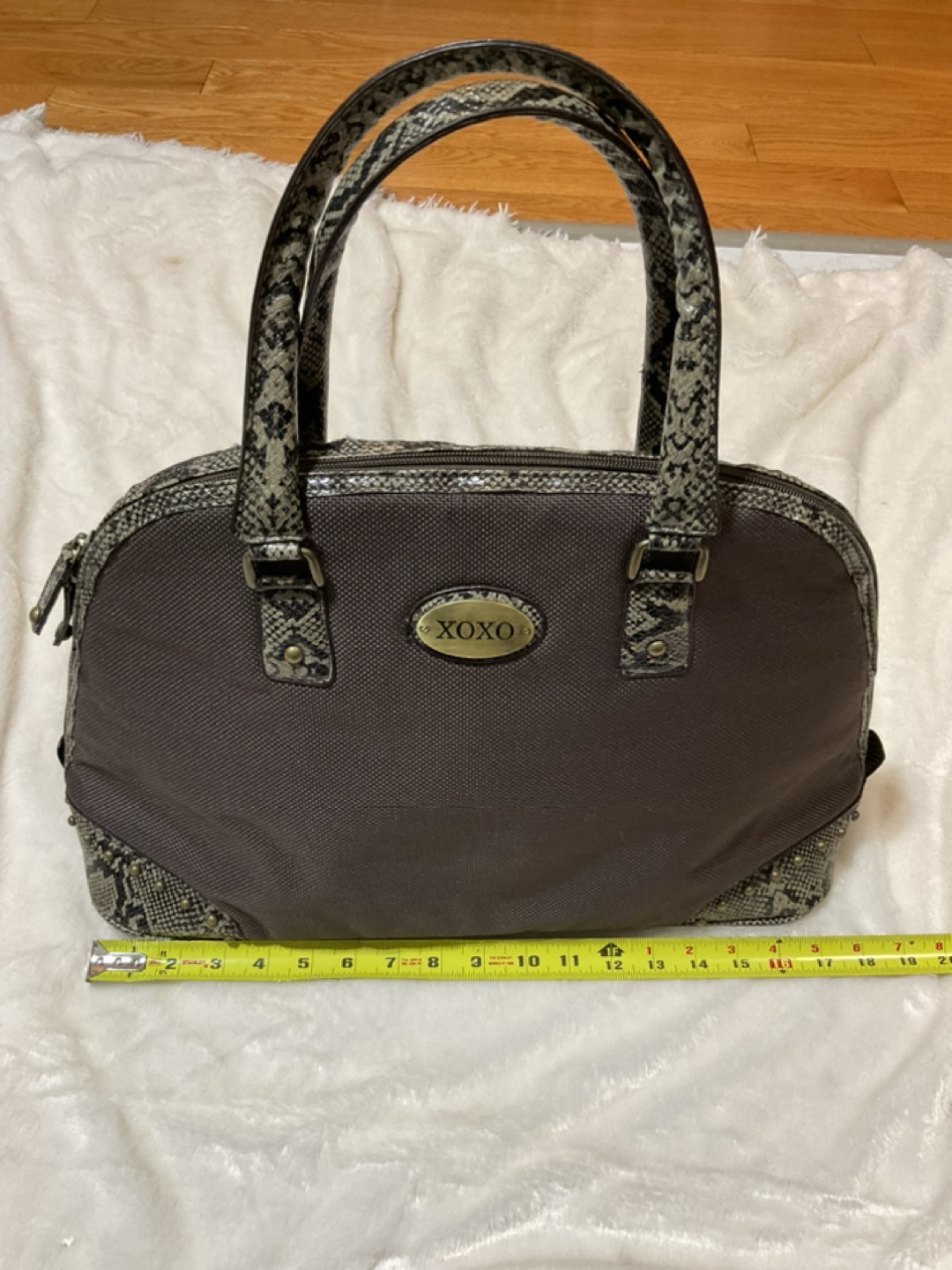 XOXO Brown & Snake Print Handbag #freecycle - photo 3
