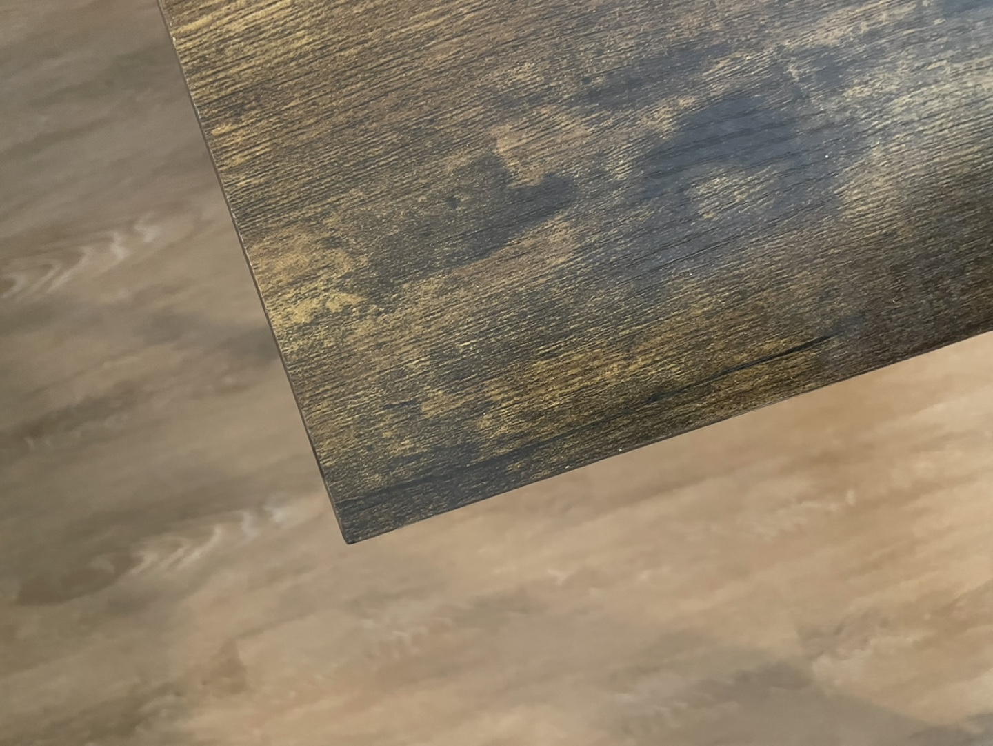 Black Metal Frame Computer Desk with Wood Top and Hooks - photo 3