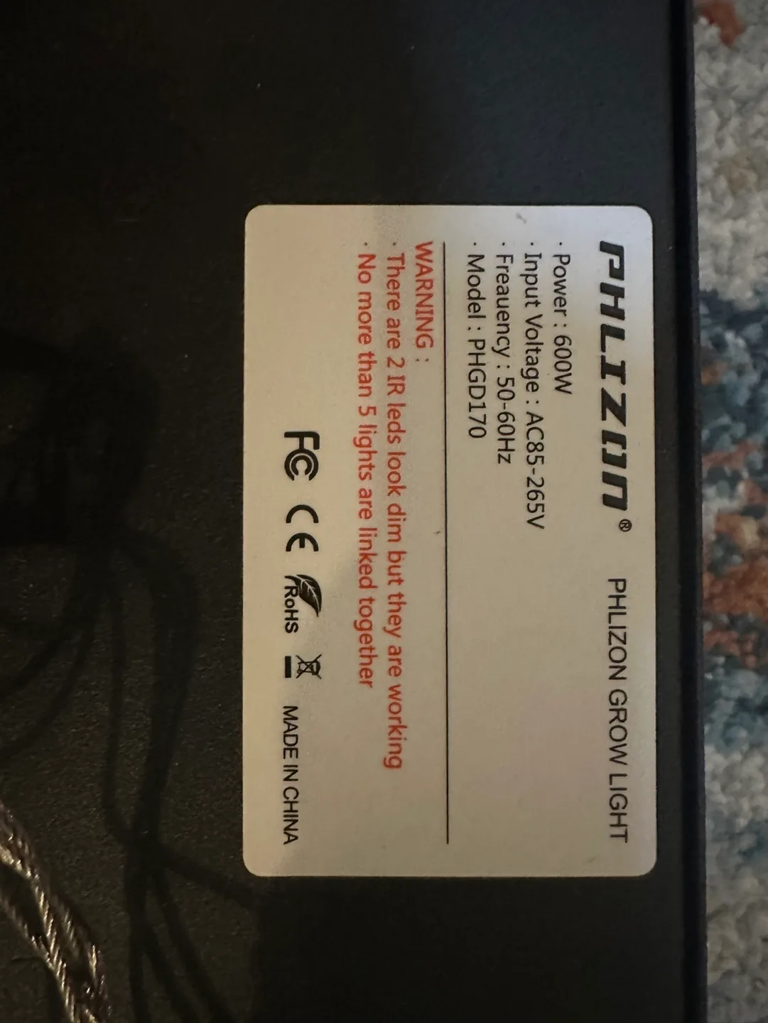 PHIZION Grow Light 600W image indicator(4)