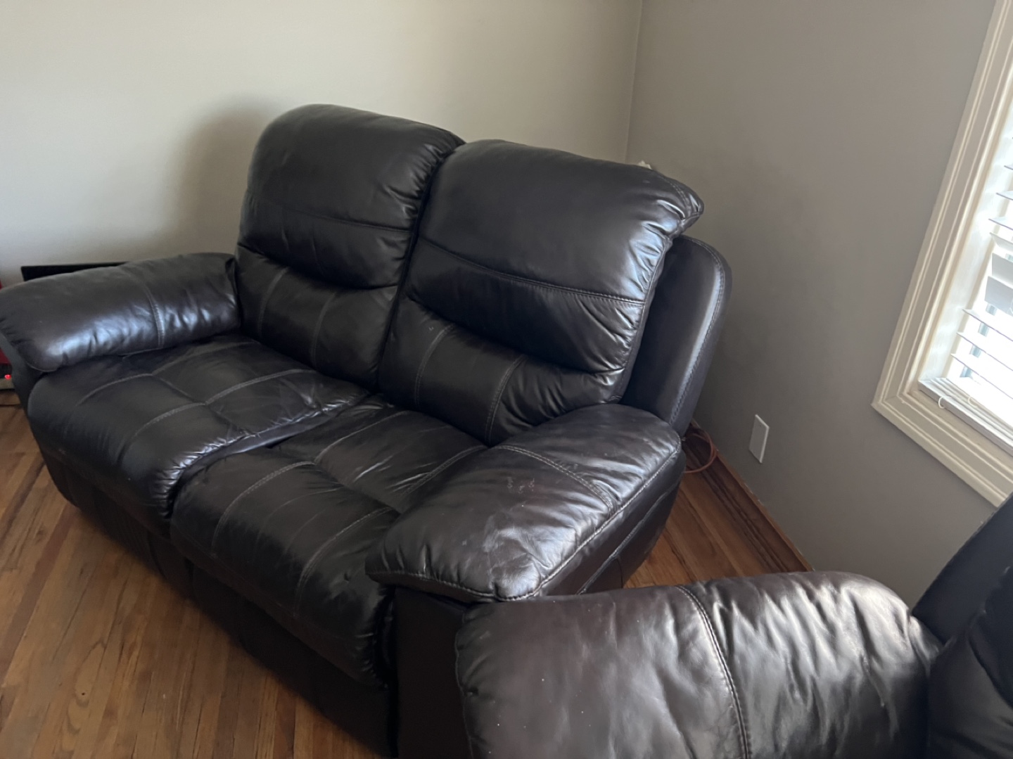 Brown Leather Recliner Sofa Set - photo 4