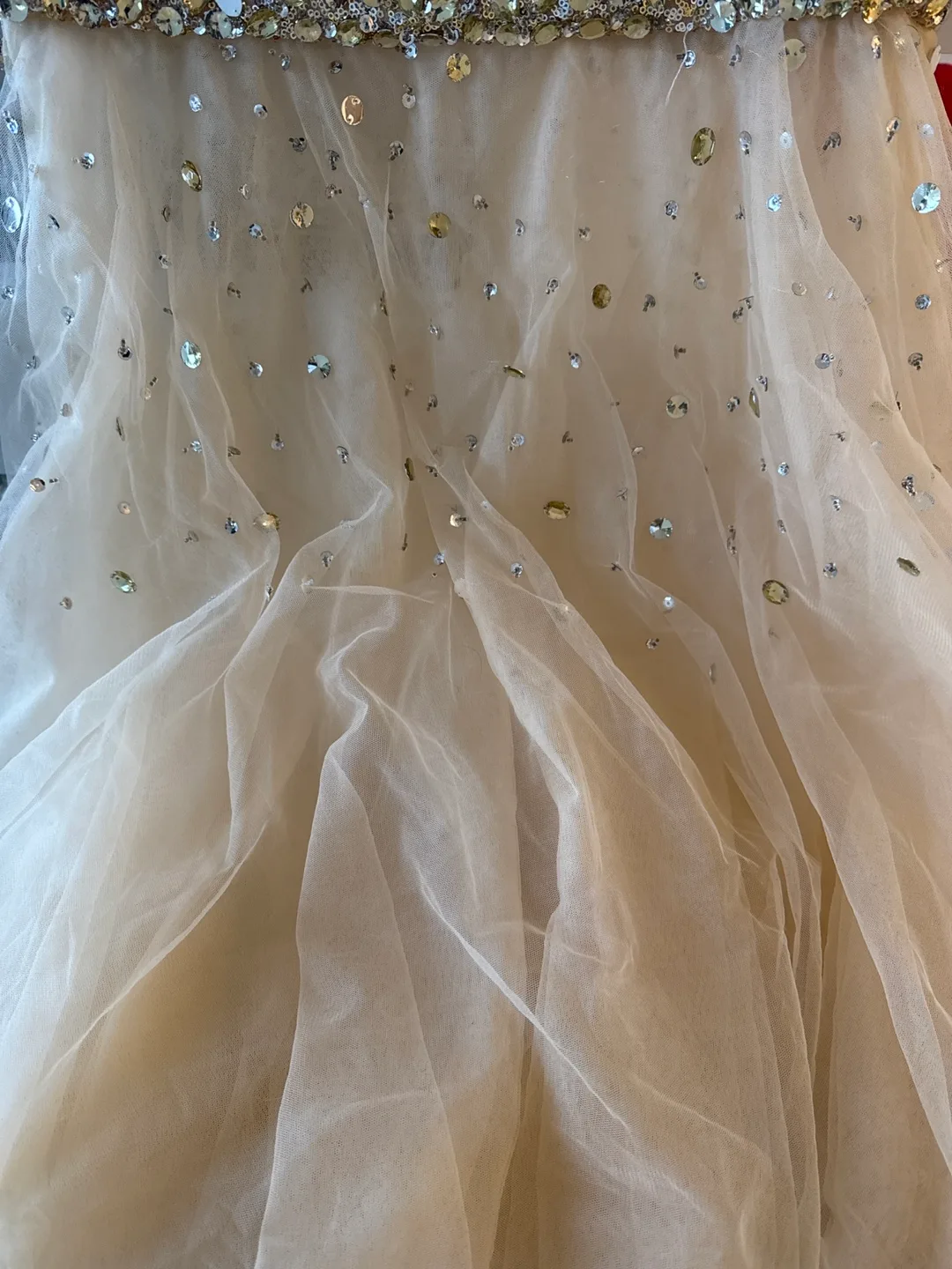 Beaded Long Sleeve Mermaid Gown image indicator(5)