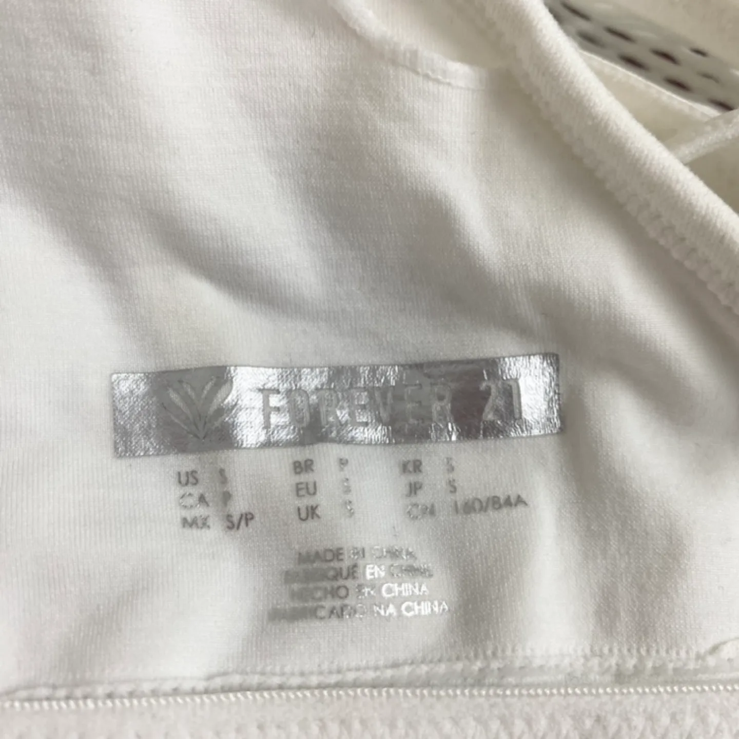 Forever 21 White Sports Bra image indicator(5)