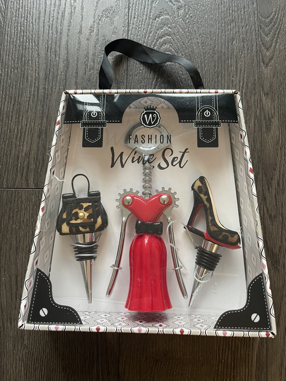 Wine Set with Corkscrew, Stopper, and Bottle Opener