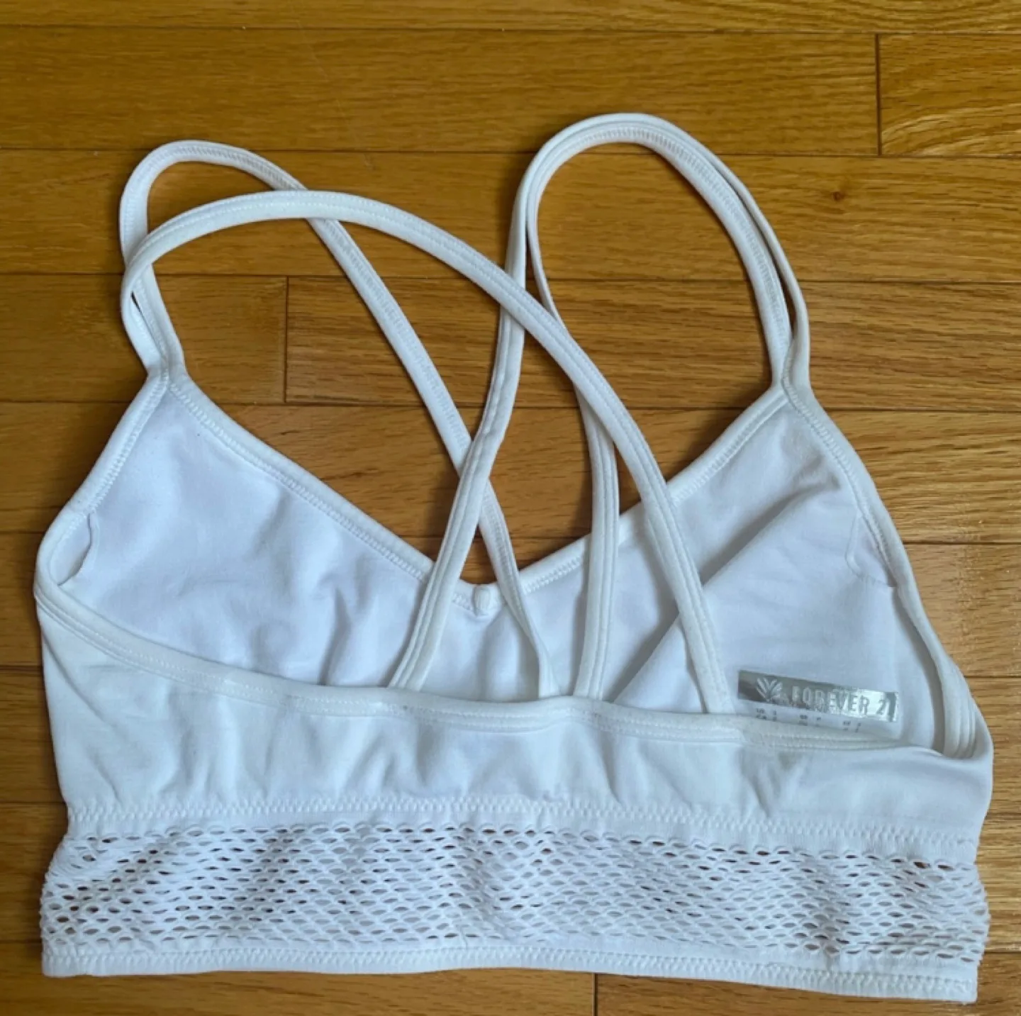 Forever 21 White Sports Bra image indicator(6)