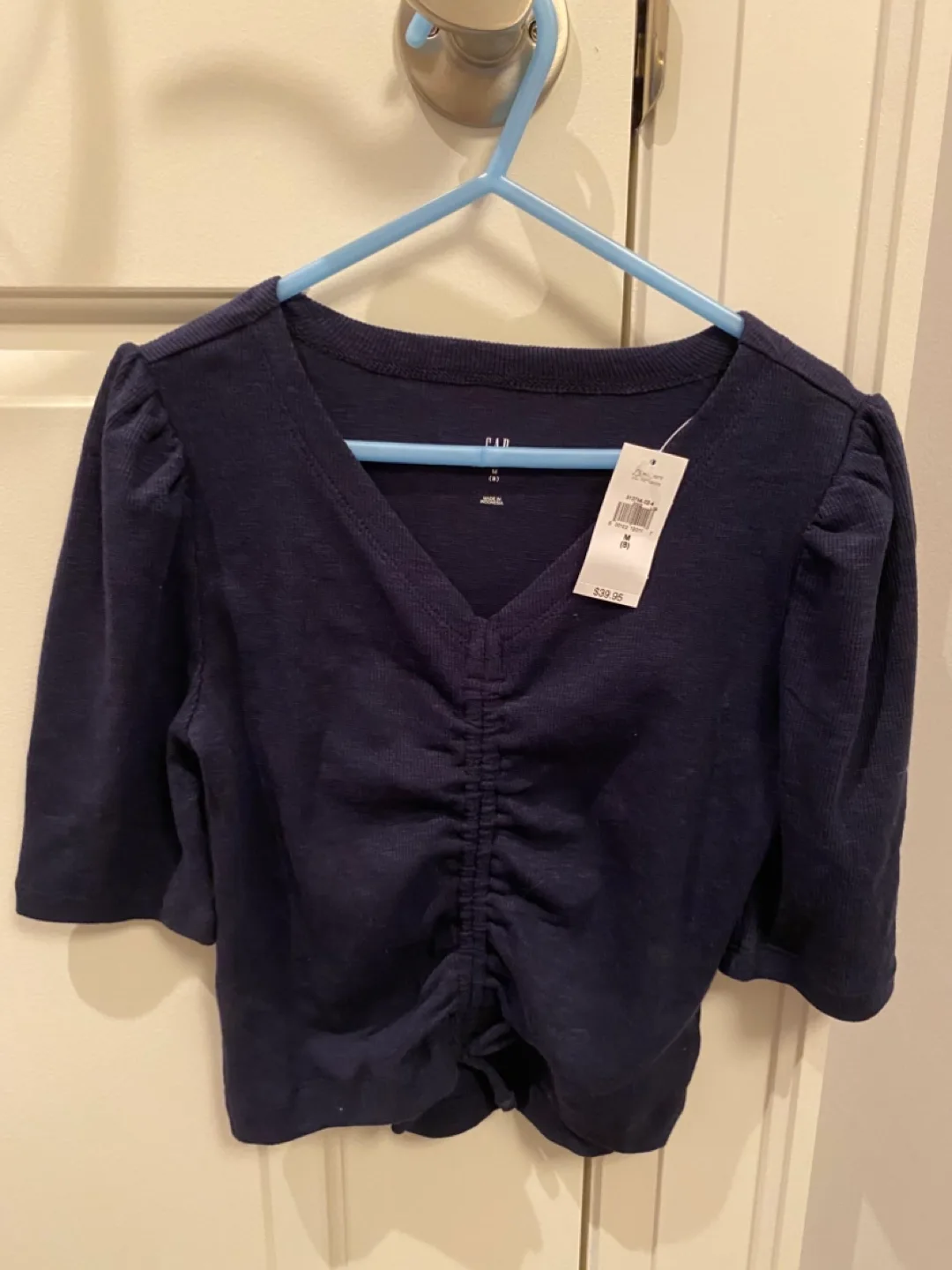 Gap Navy Puff Sleeve Top image indicator(3)