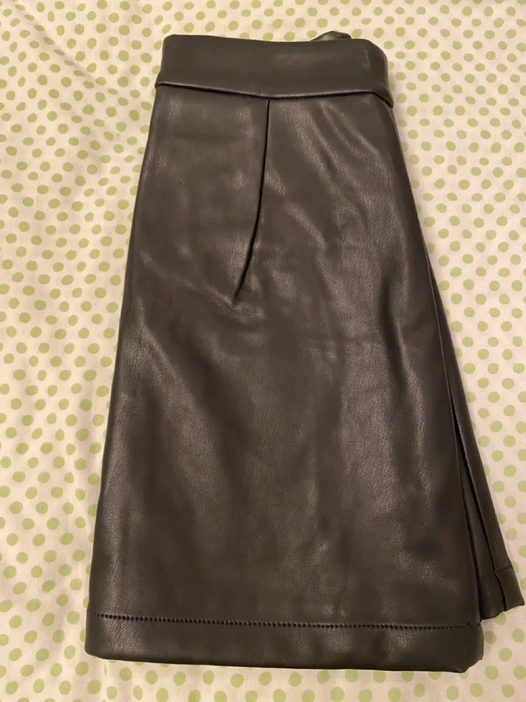 Black Faux Leather Mini Skirt image indicator(2)