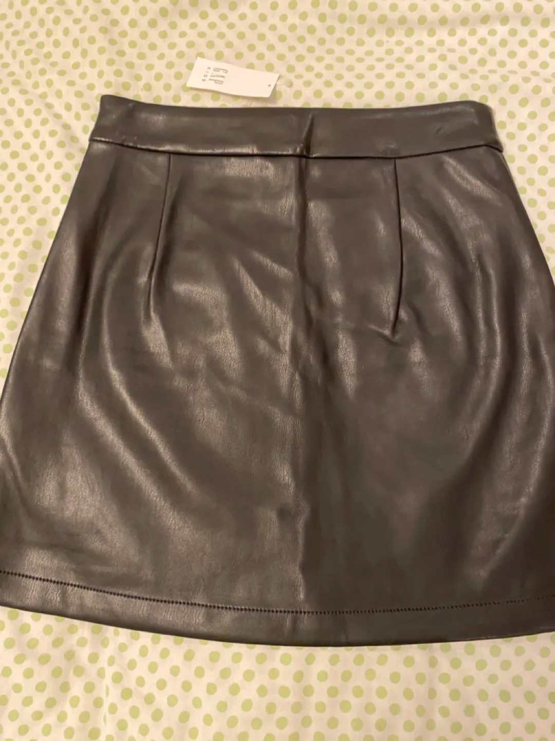 Black Faux Leather Mini Skirt image indicator(3)