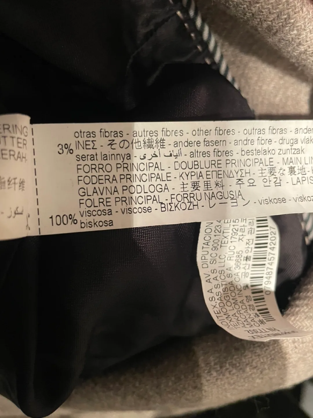 Zara Grey Double Breasted Wool Coat image indicator(5)