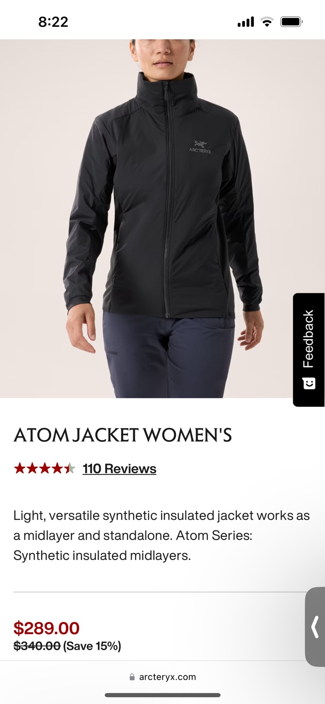 Arcteryx Atom Jacket Women's - photo 3