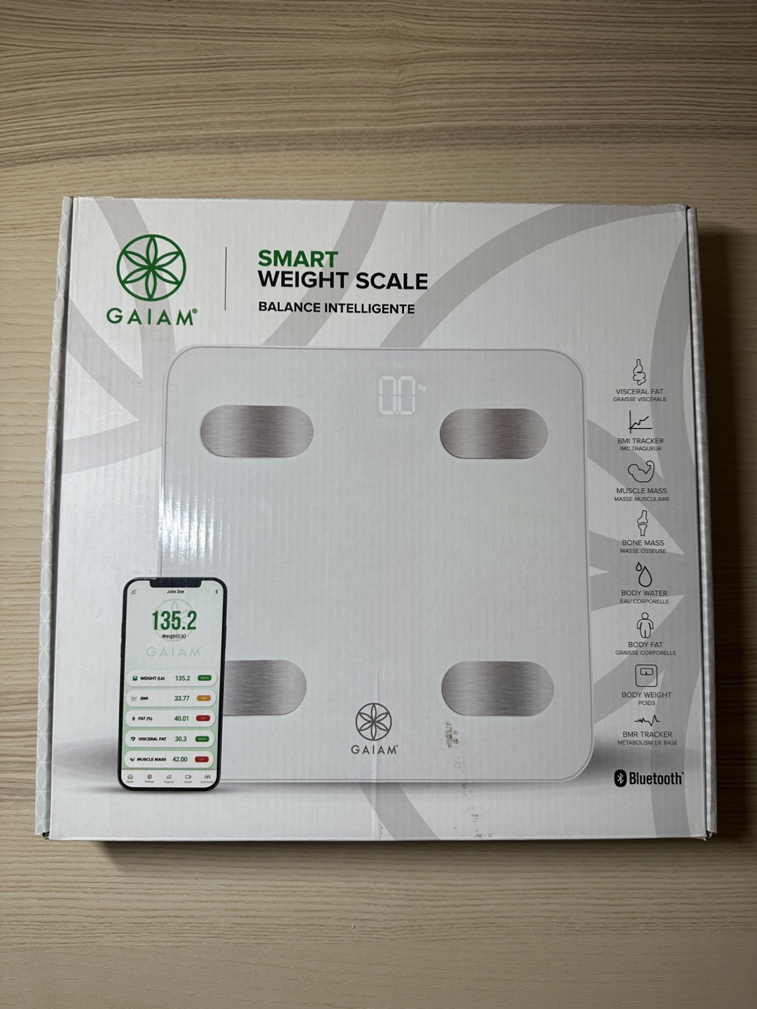 GAIAM Smart Scale BMI BMR Tracker