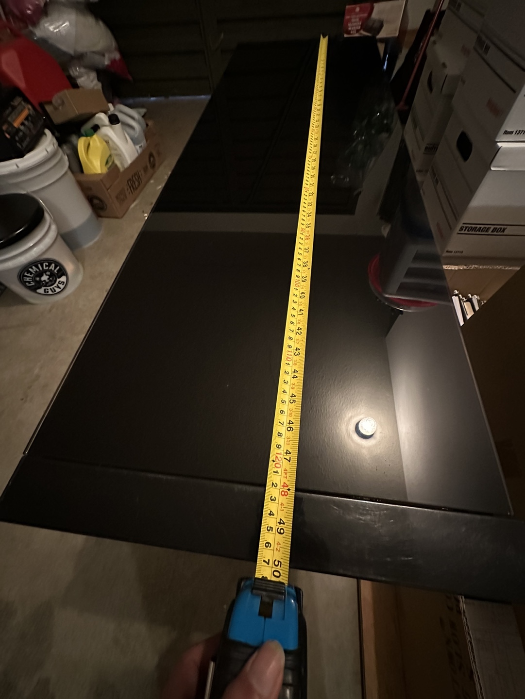 Black Tempered Glass TV Stand - photo 5