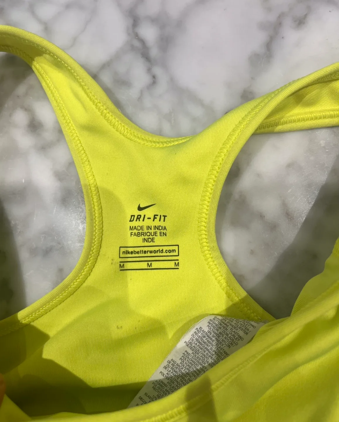 Nike Neon Yellow Sports Bra image indicator(3)