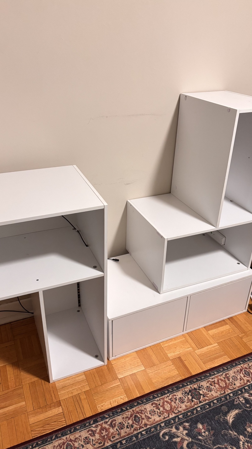 White Modular Shelving Unit - photo 2