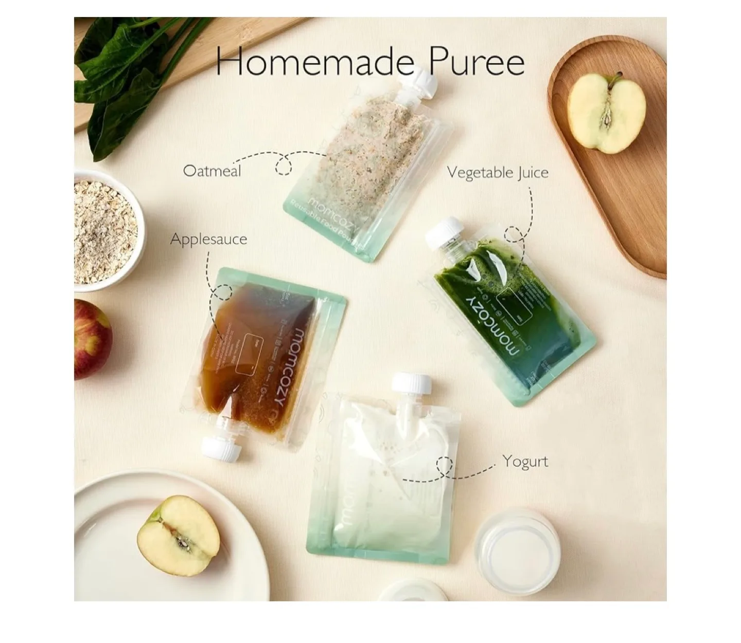 Momcozy Reusable Baby Food Pouches image indicator(2)