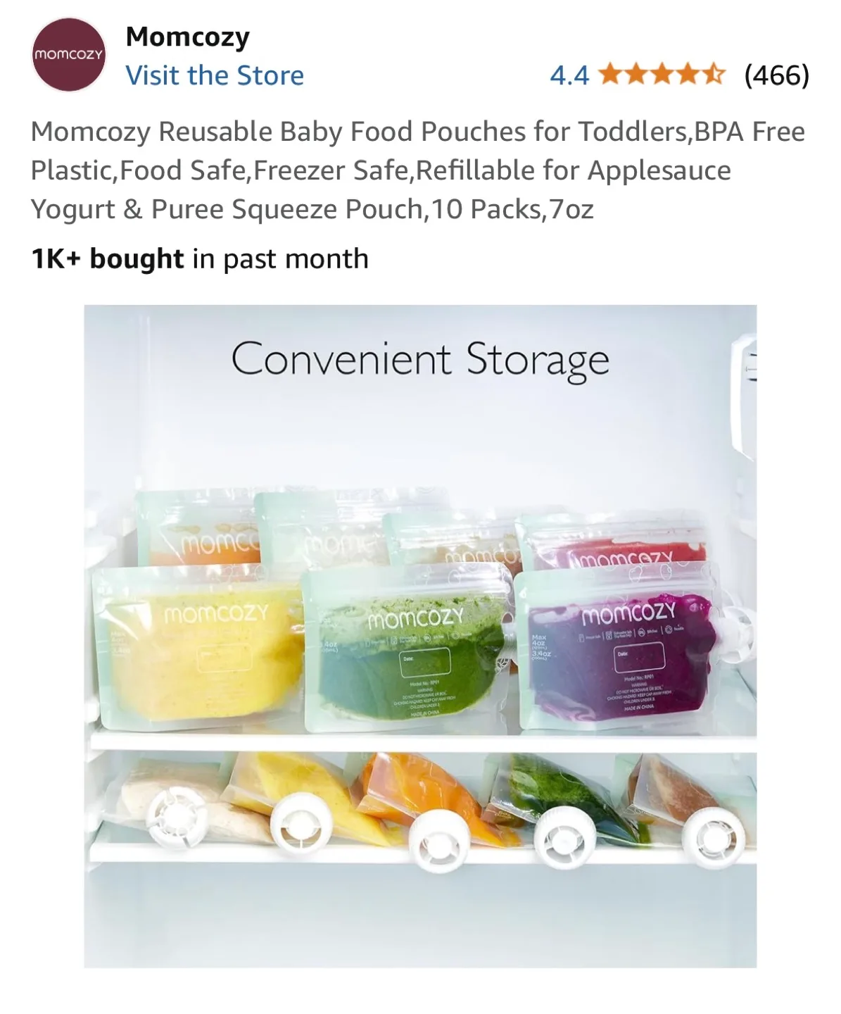 Momcozy Reusable Baby Food Pouches image indicator(3)