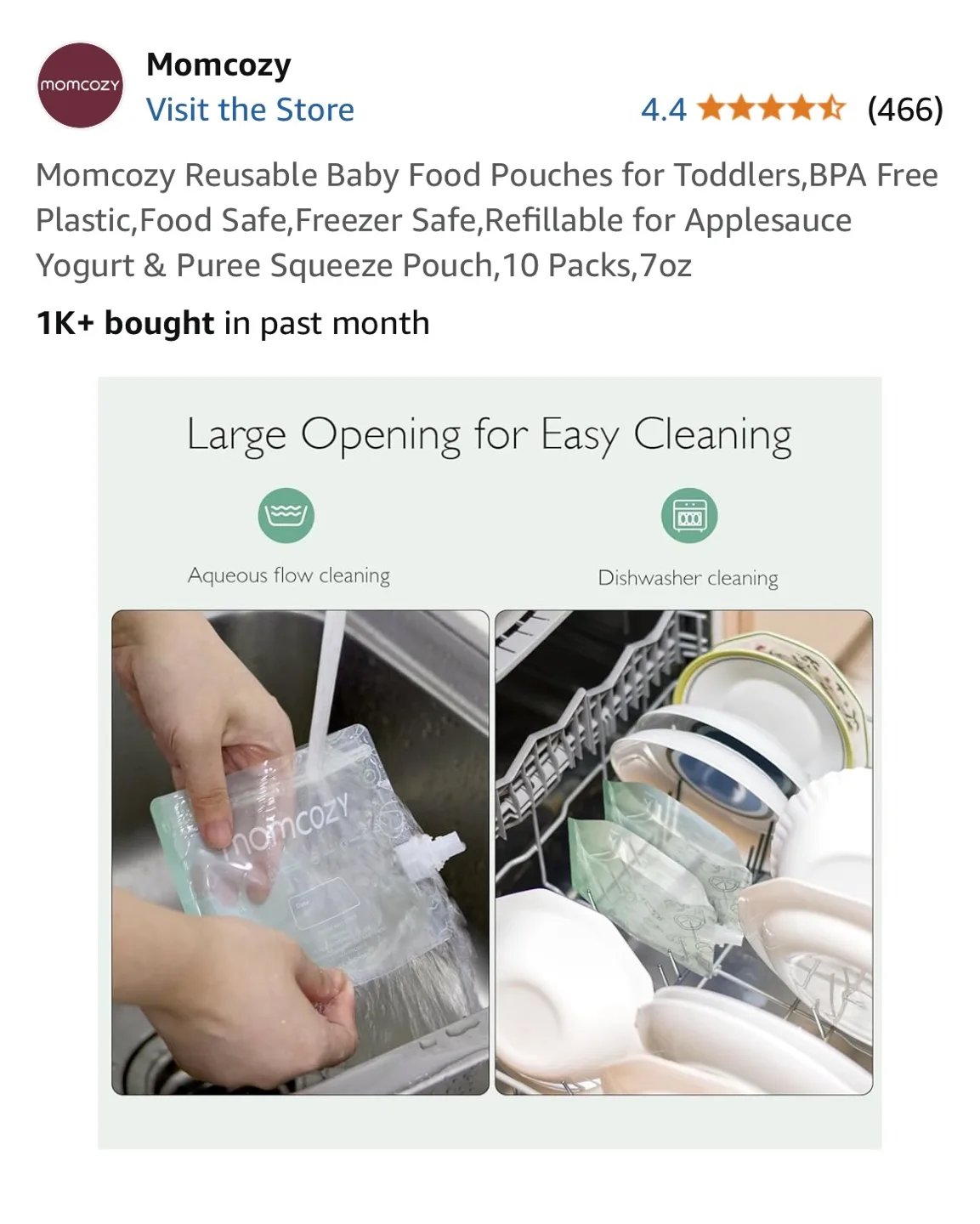 Momcozy Reusable Baby Food Pouches image indicator(5)