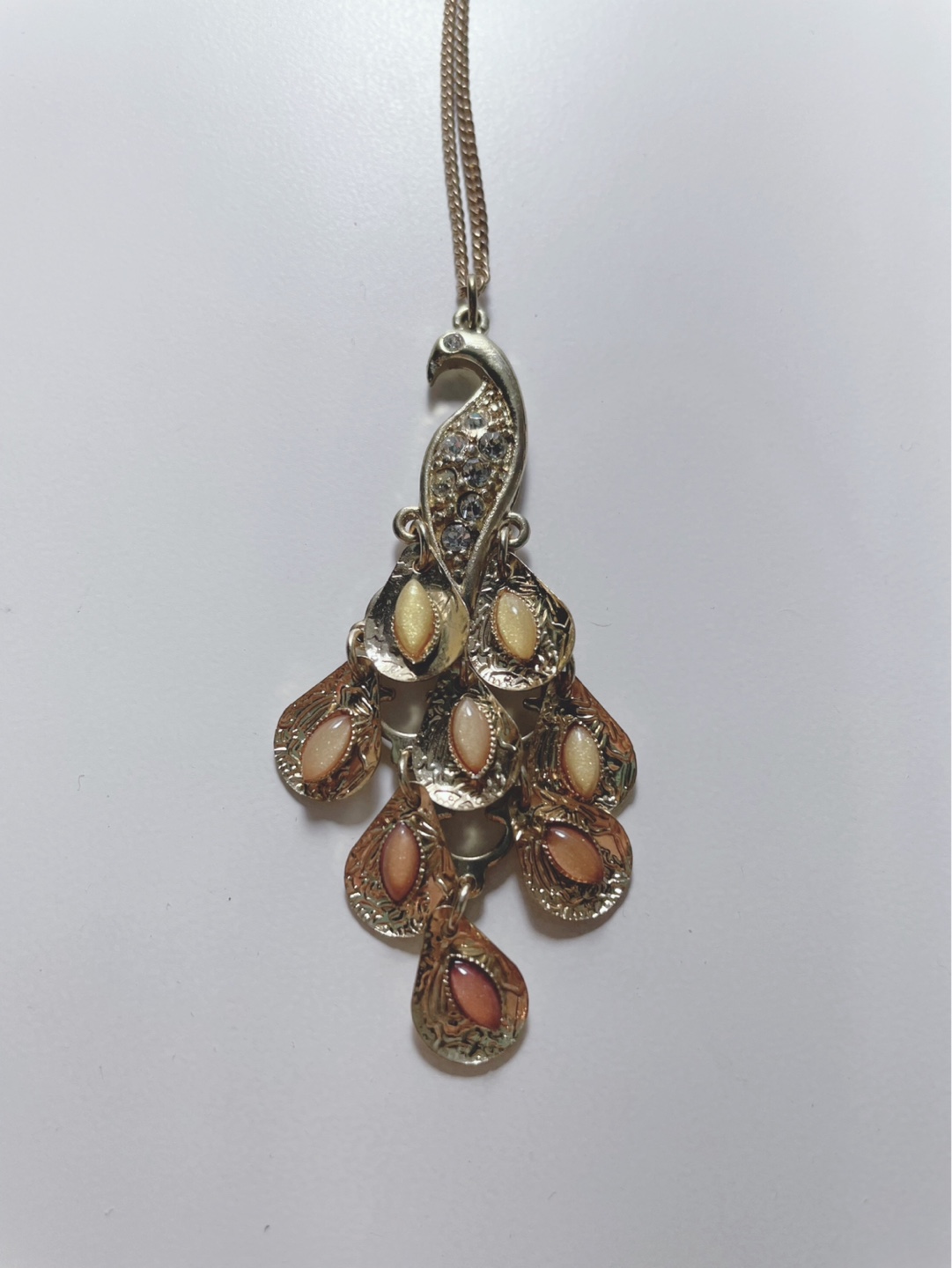 Gold Peacock Necklace