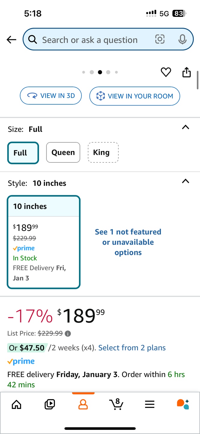 Full Size 10 Inch Memory Foam Mattress - photo 5