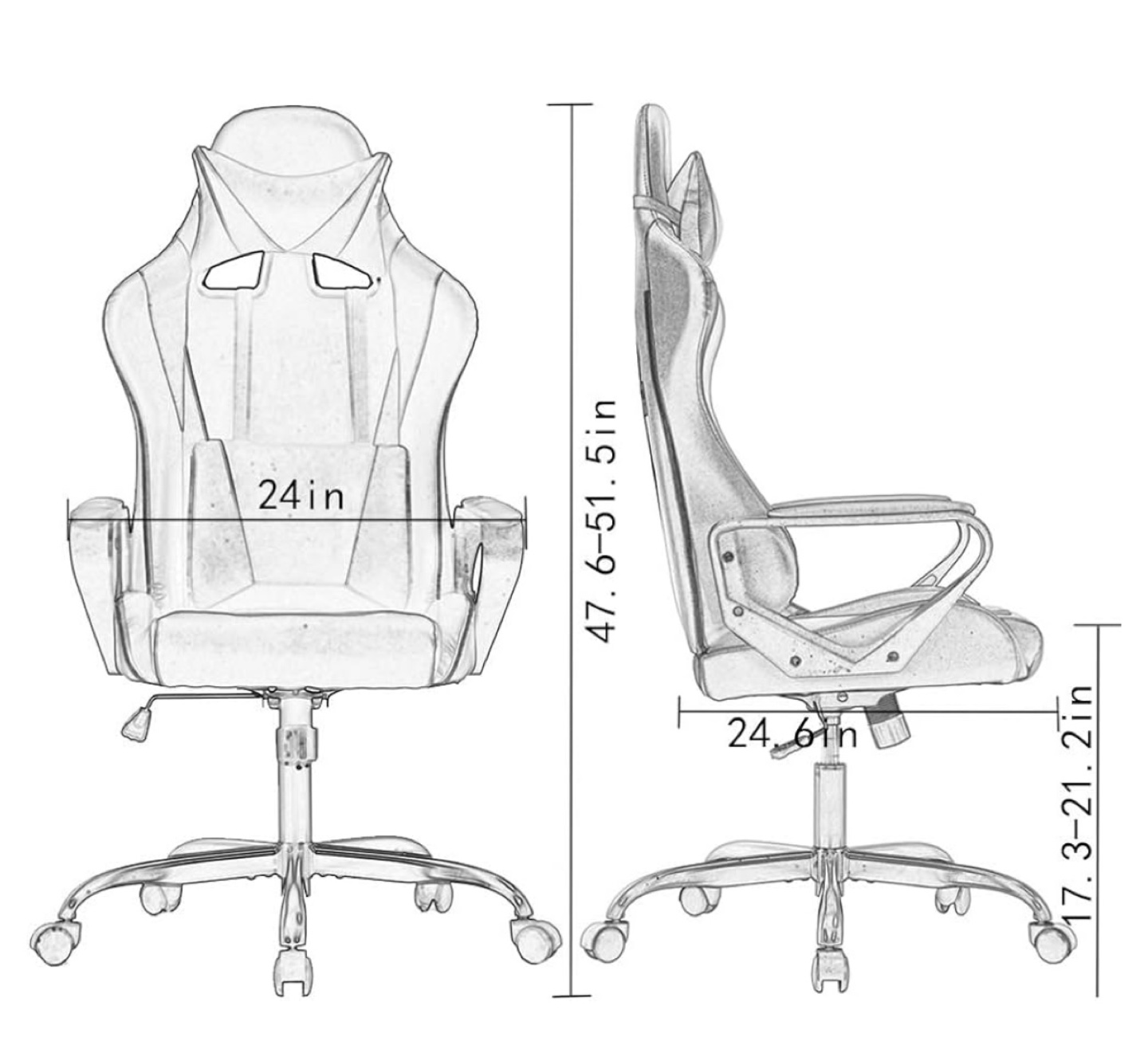 Pink Gaming Chair with Lumbar Support - photo 4