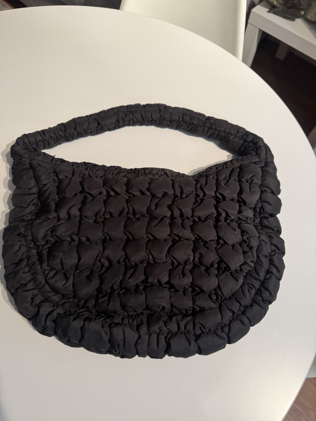 Black Quilted Shoulder Bag - photo 2