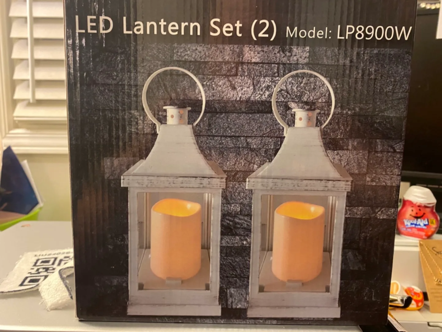 LED Lantern Set (2) - White thumbnail