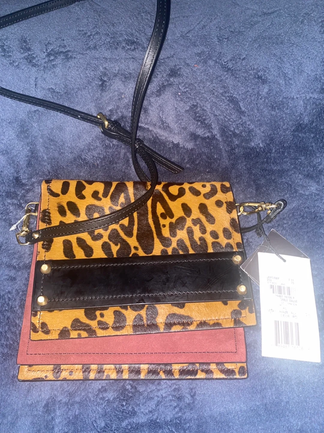 Brian Atwood Leopard Print Crossbody Bag image indicator(3)