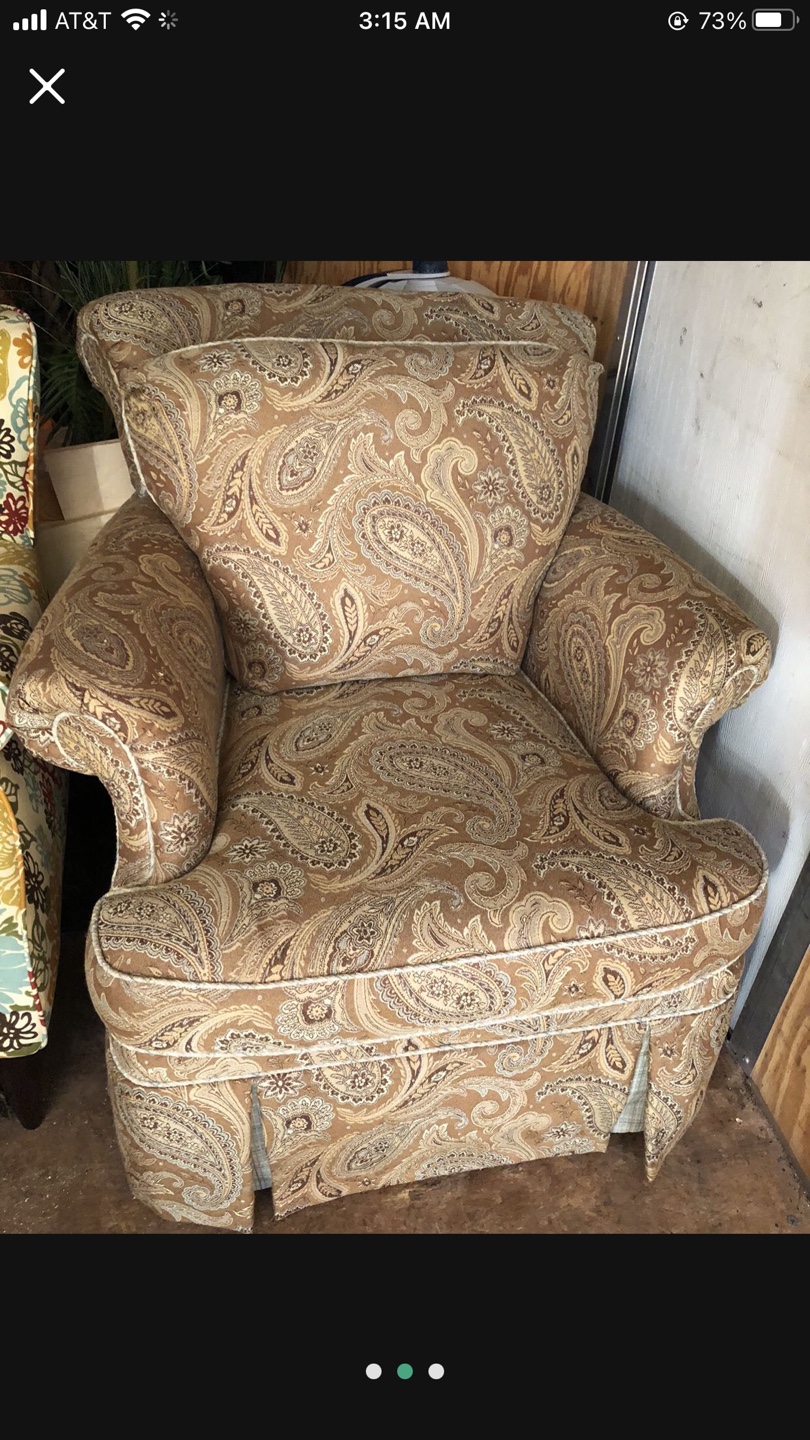 Armchair with paisley pattern - photo 2