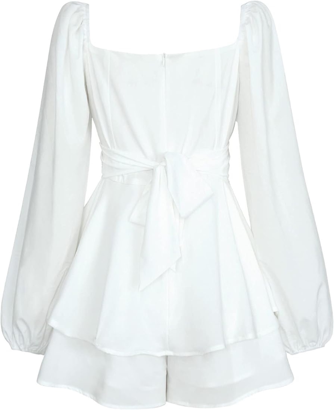 White Puff Sleeve Romper - photo 5