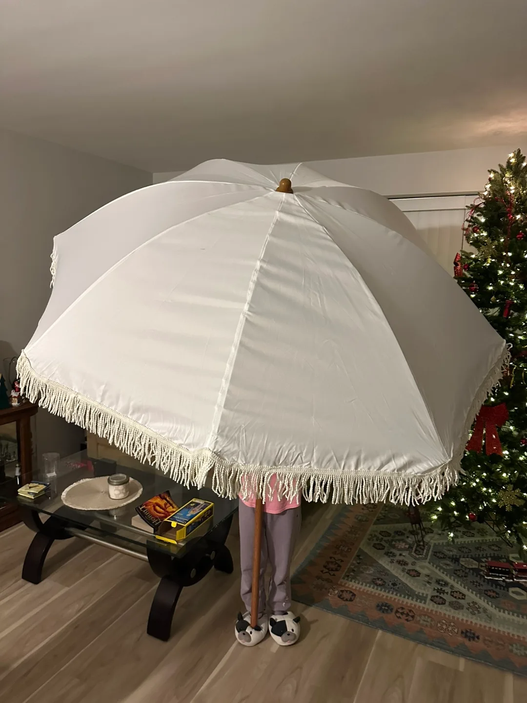 Large White Patio Umbrella image indicator(4)