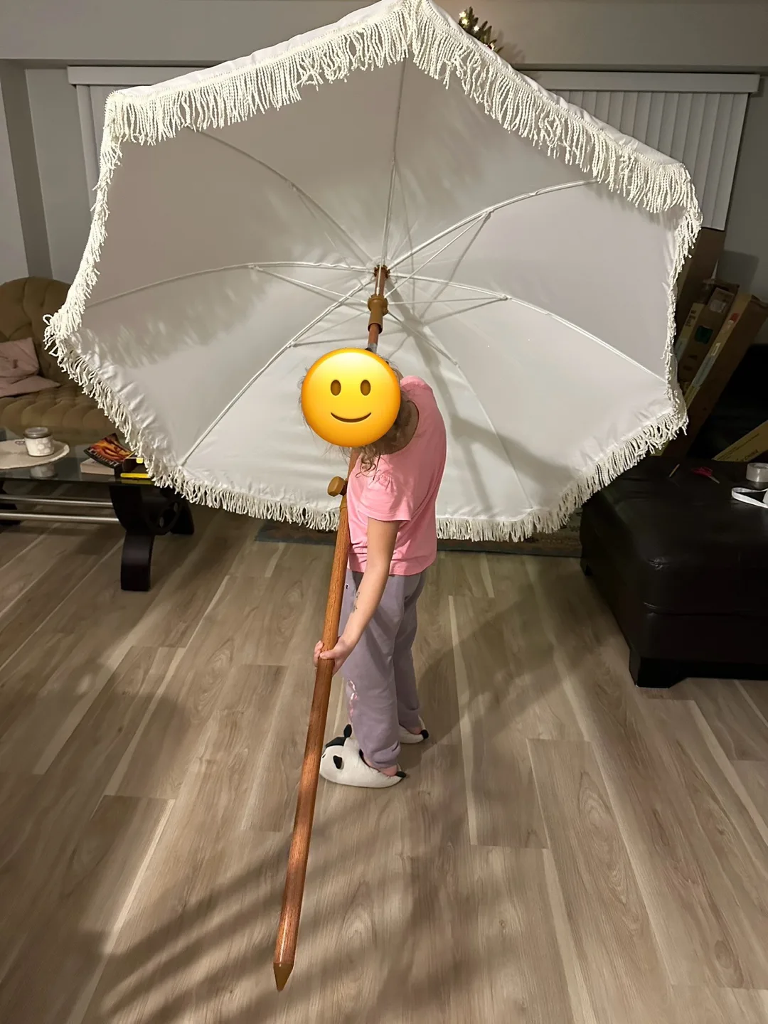 Large White Patio Umbrella image indicator(5)