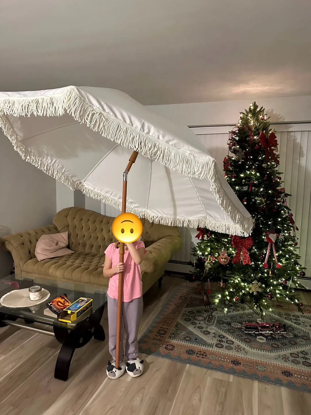 Large White Patio Umbrella image indicator(3)