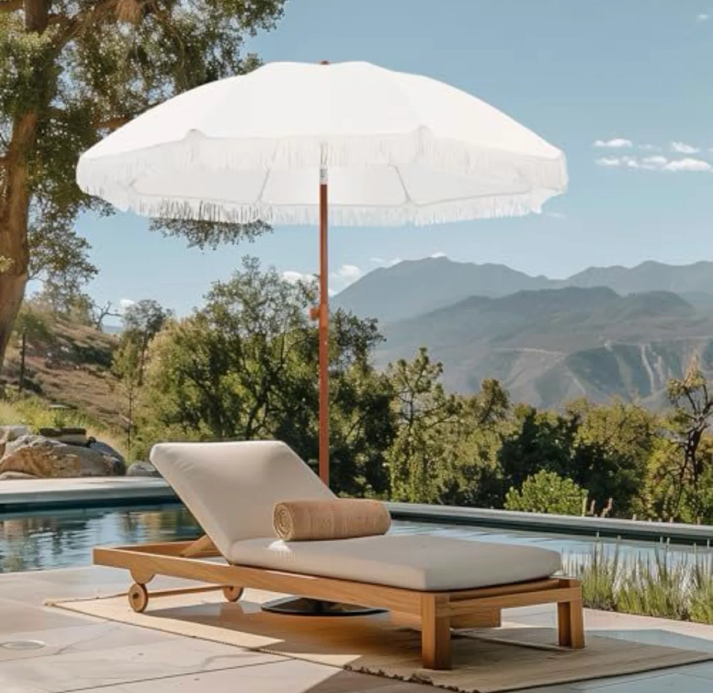 Large White Patio Umbrella image indicator(8)