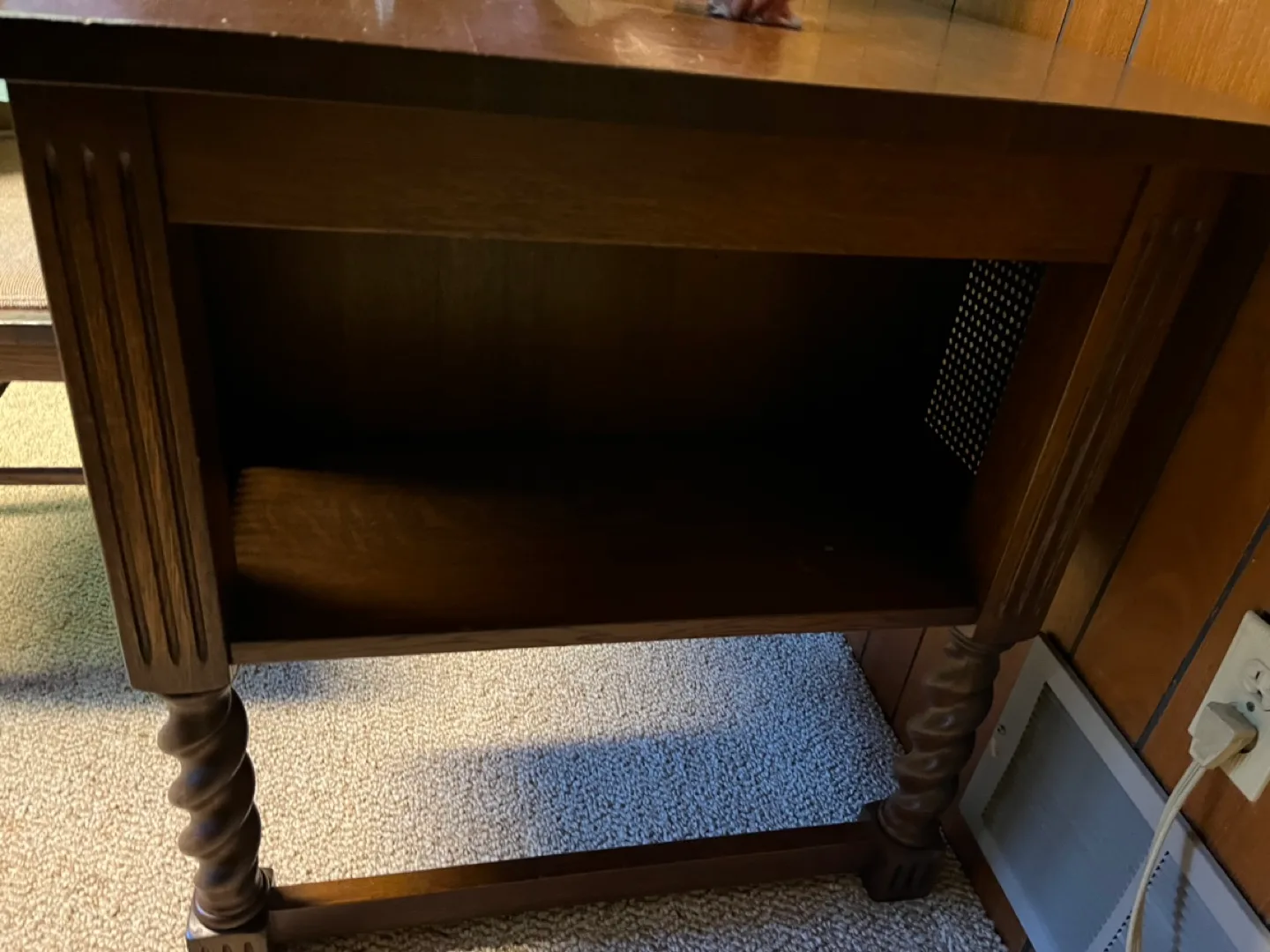 Antique solid Oak Desk with Matching Chair image indicator(6)