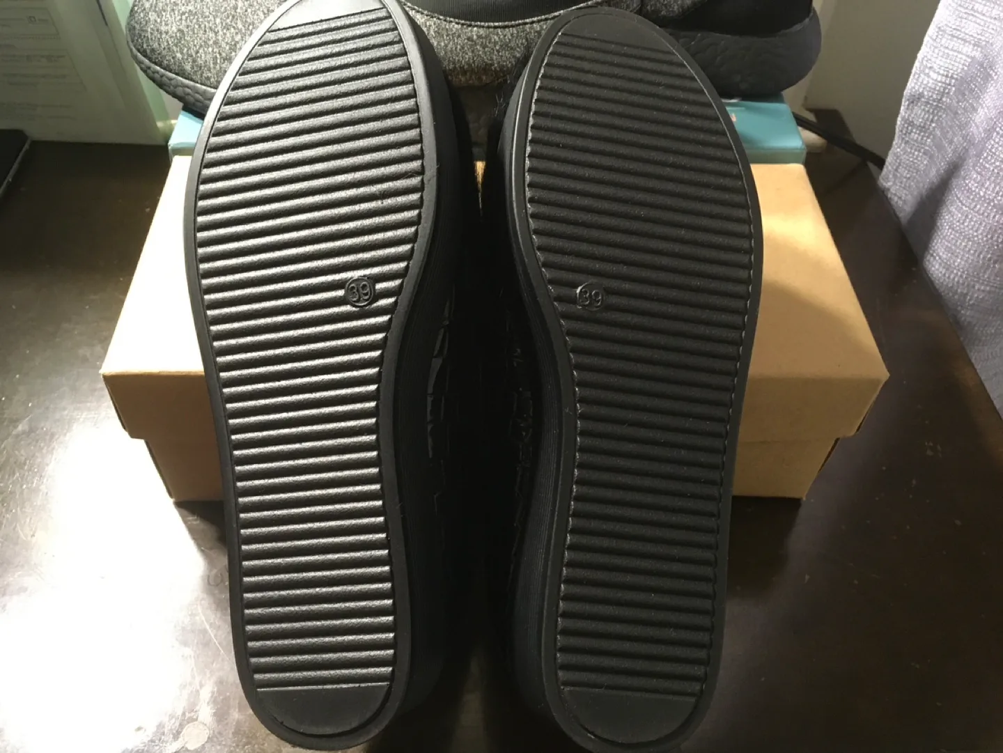 Black Furry Faux Chanel Slippers image indicator(3)