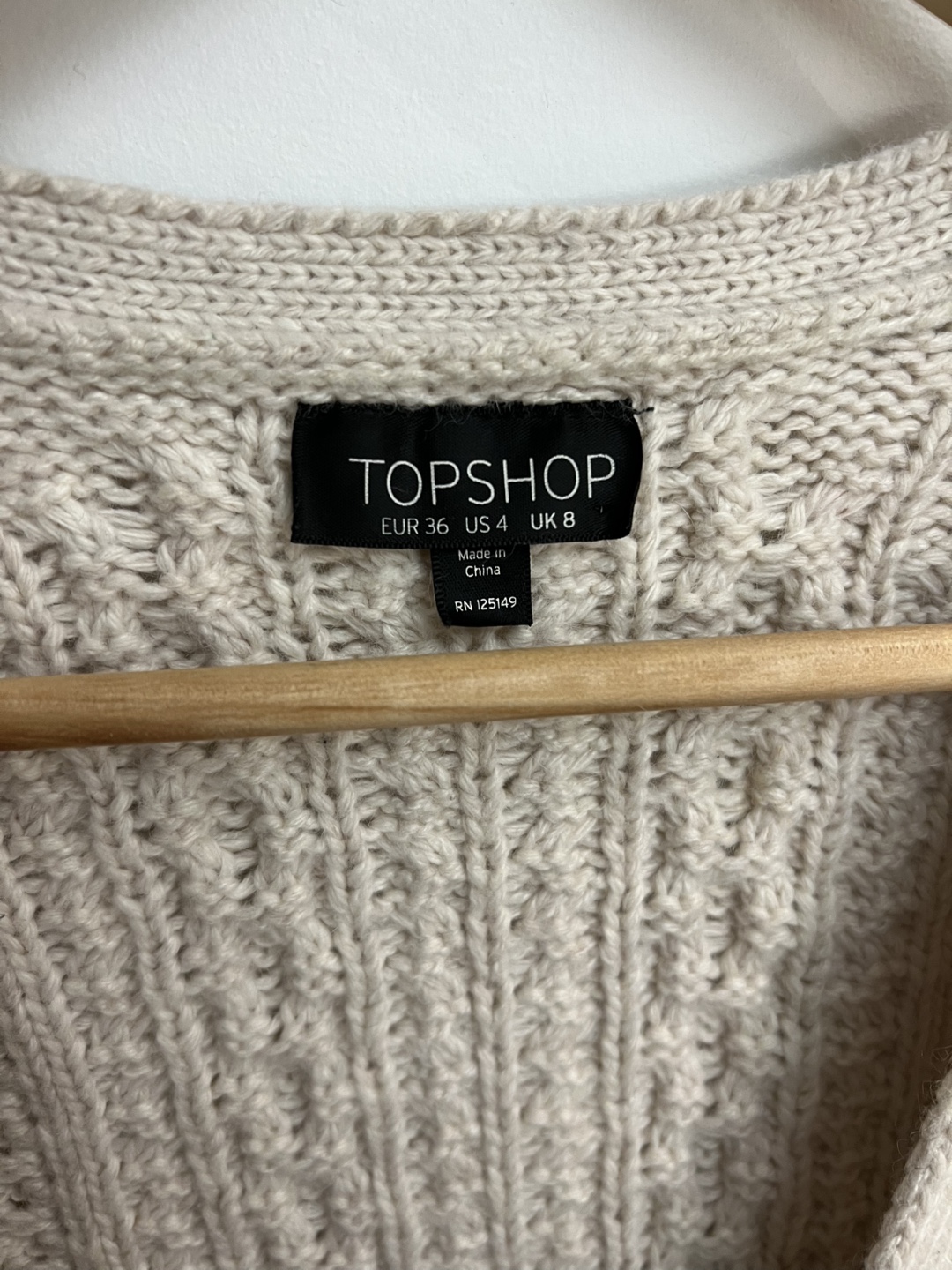 TOPSHOP Cream Cable Knit Cardigan - photo 4