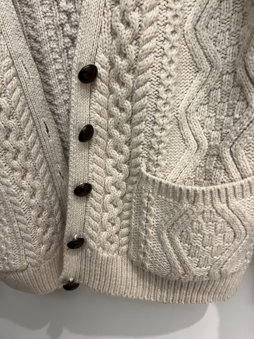 TOPSHOP Cream Cable Knit Cardigan - photo 5