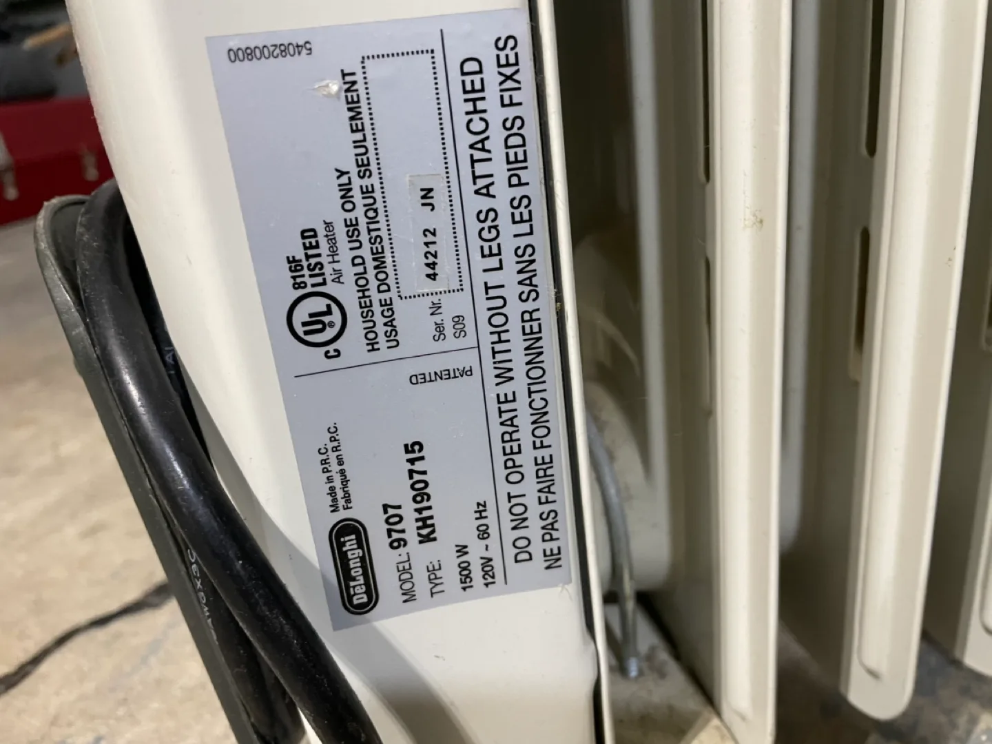 De'Longhi Oil Filled Radiator Heater image indicator(3)