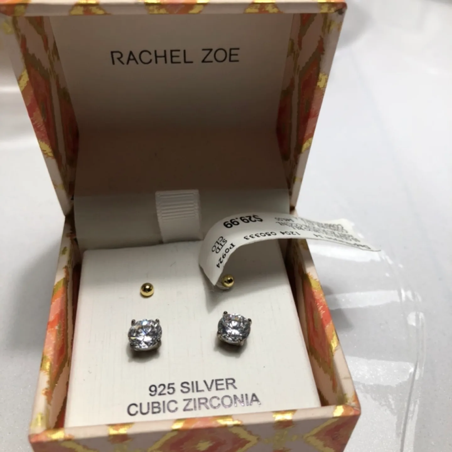 Rachel Zoe set of sterling silver and cubic zirconia earrings image indicator(2)