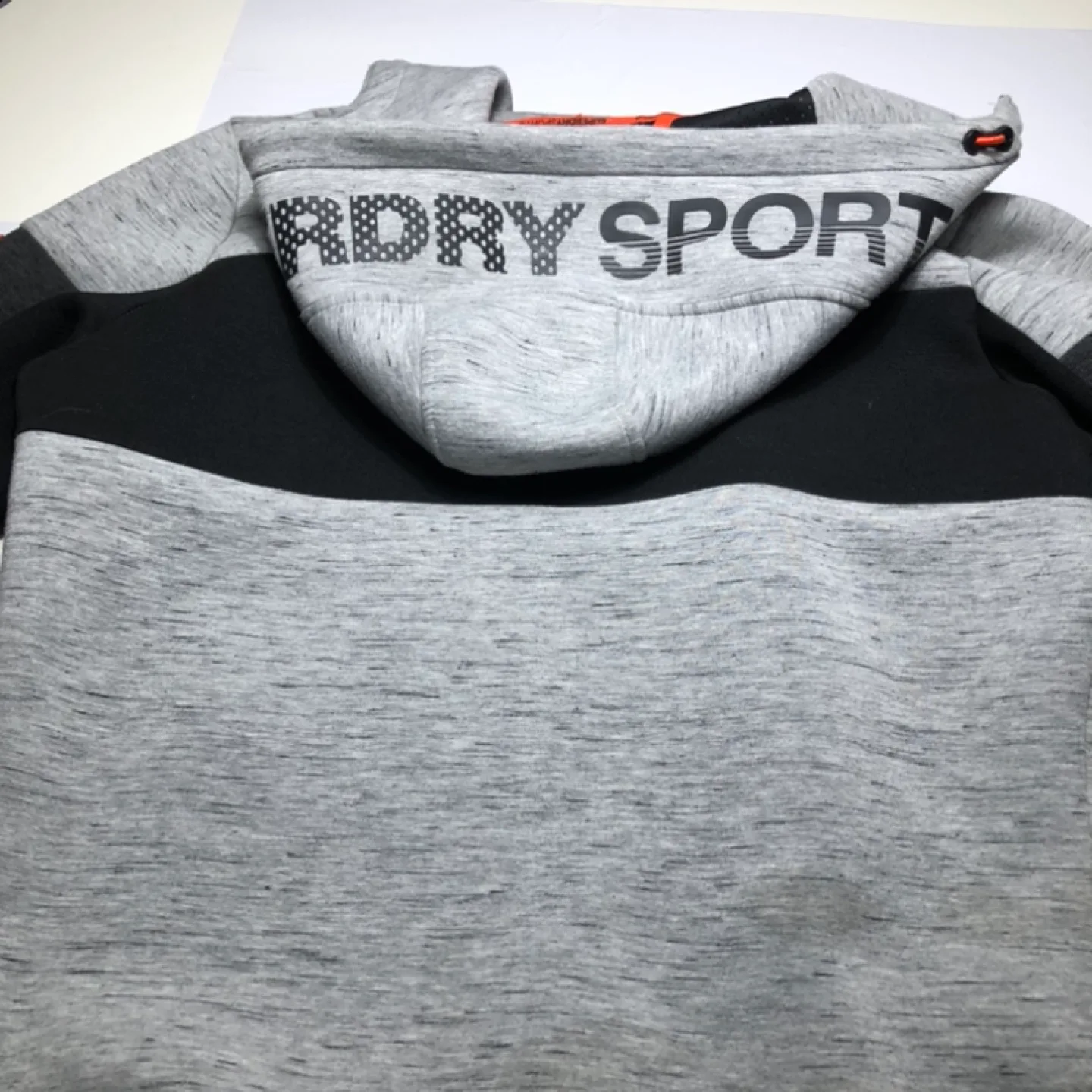 Superdry Gym Tech Colorblock Logo Sport Hoodie Size M image indicator(8)