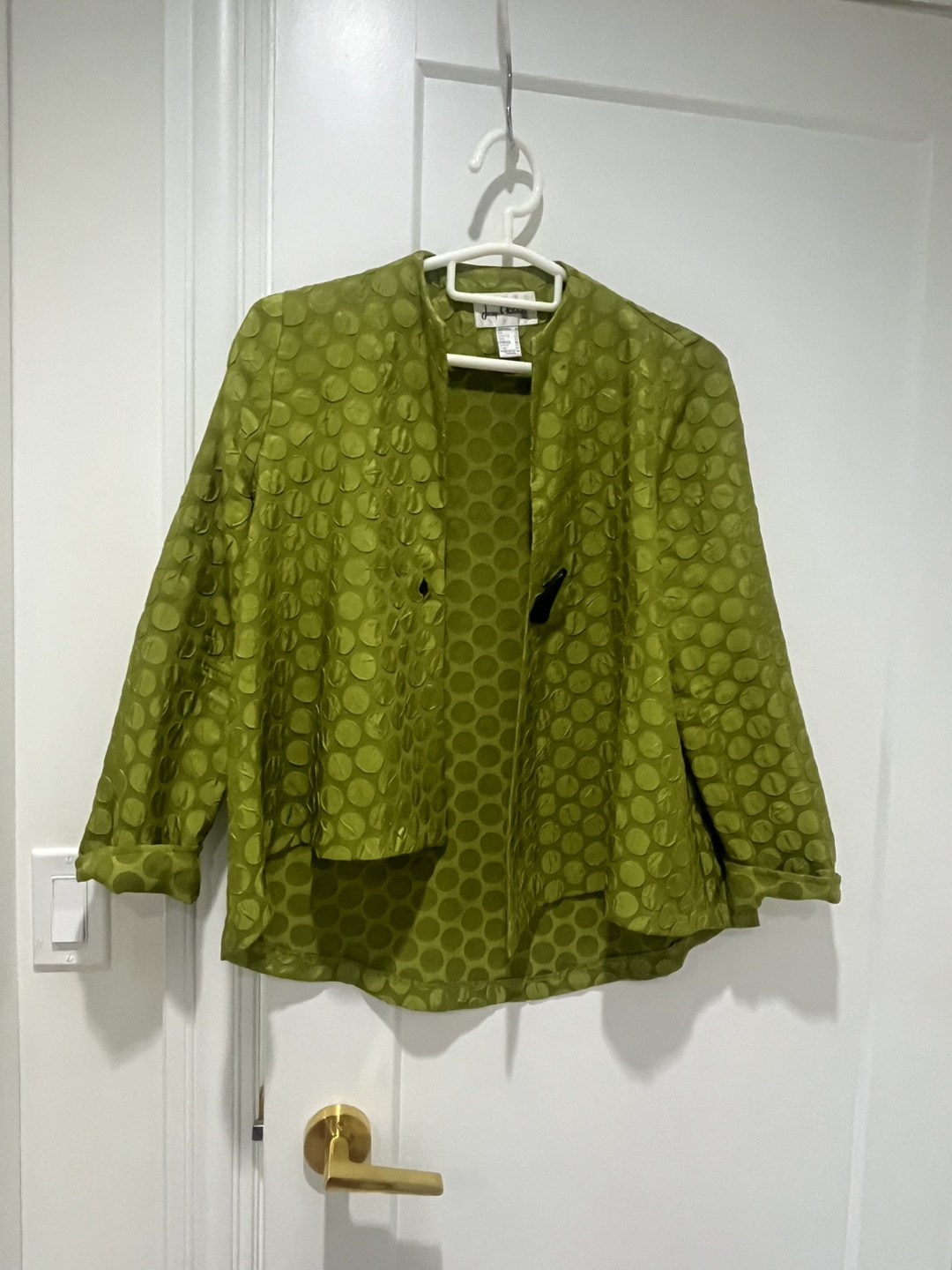 Joseph Ribkoff Green Polka Dot Jacket