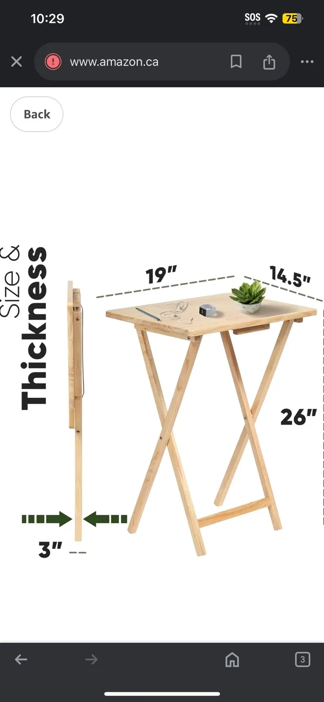 Two Folding Tray Tables thumbnail